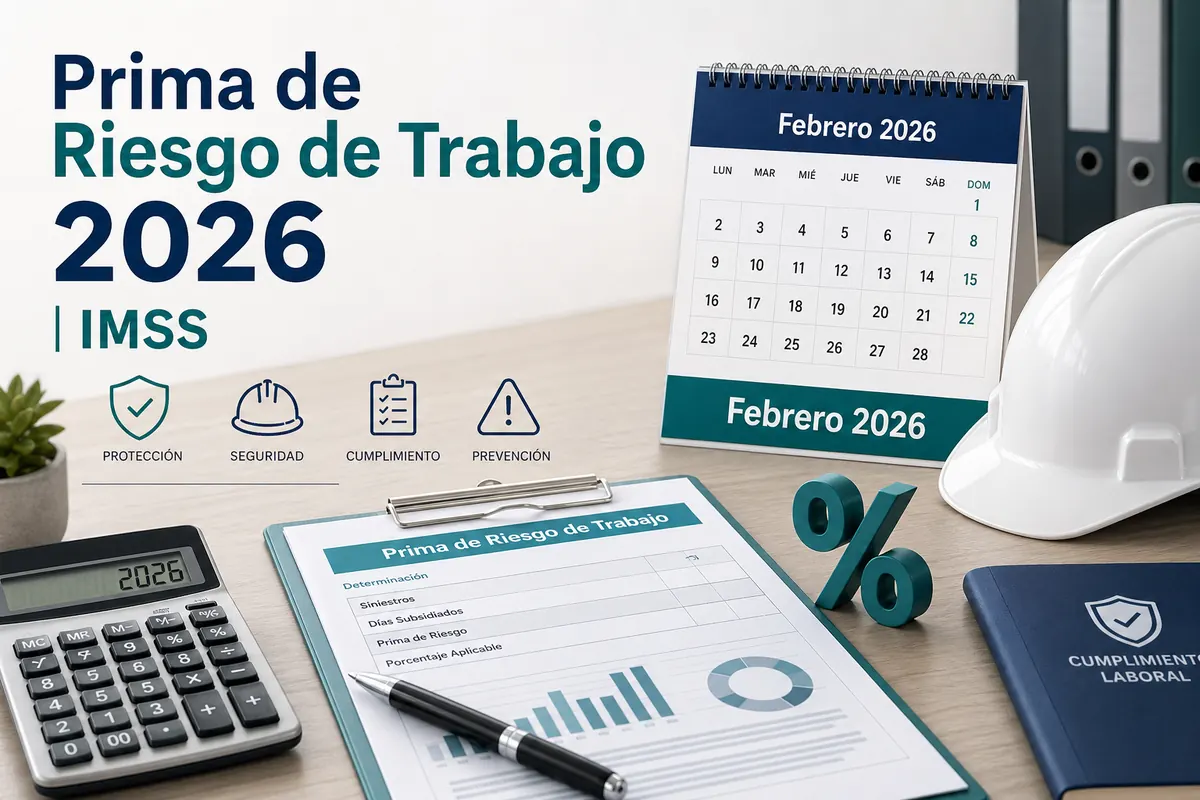 Prima de riesgo de trabajo 2026 IMSS con cálculo y fechas clave